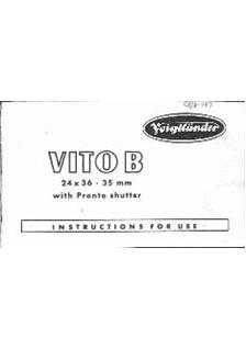 Voigtlander Vito B manual. Camera Instructions.
